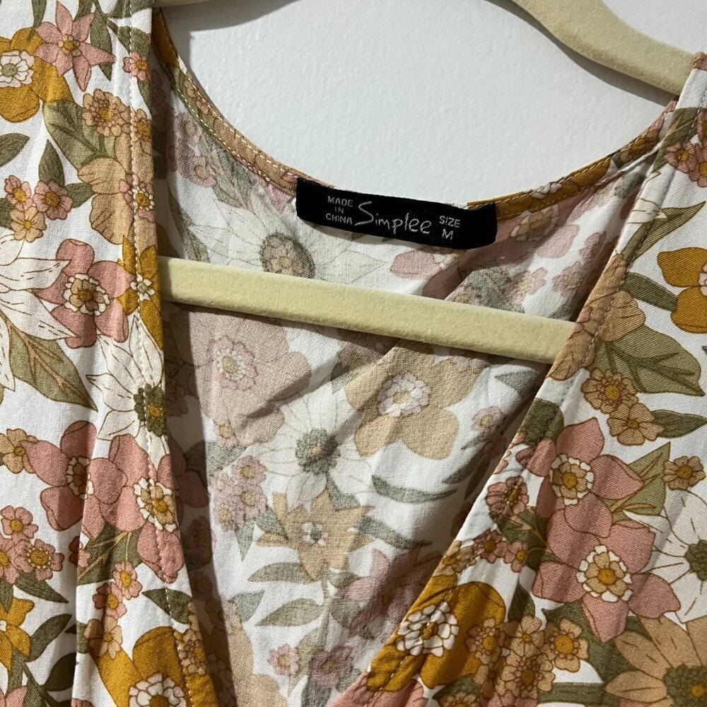 🌸 Simplee Floral Midi Dress | Size M | Boho Chic 🌸 - Picture 3 of 11